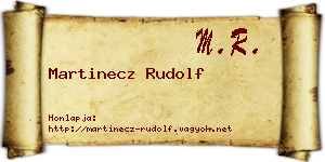 Martinecz Rudolf névjegykártya